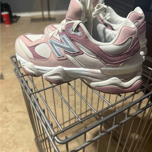 New Balance Blush and White Athletic Shoes - Picture 3 of 7